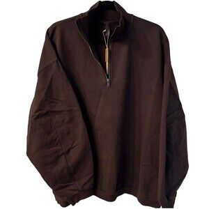 SKIMS Boyfriend Fleece Slouchy 1/2 Zip Pullover Espresso Brown small NWT